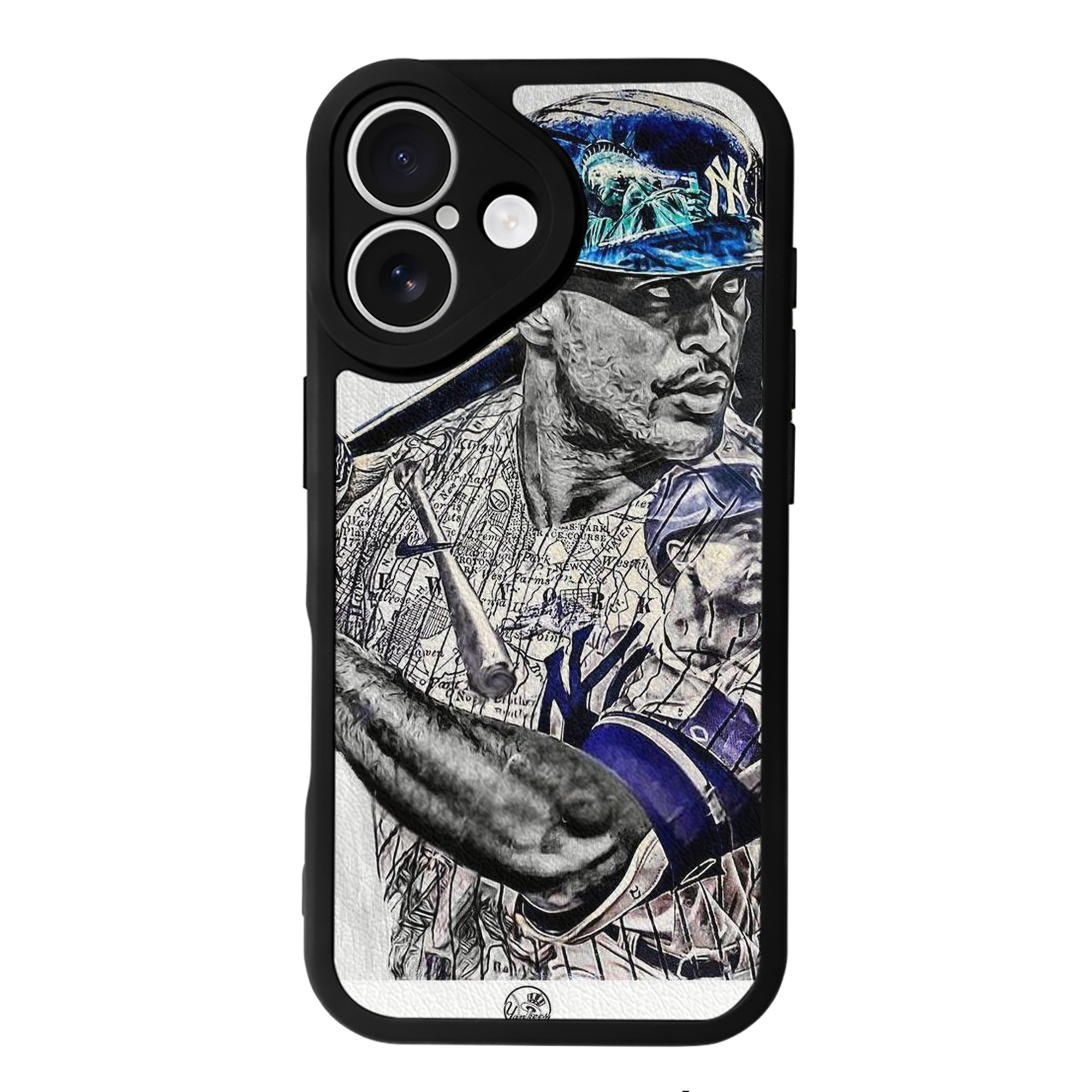 Giancarlo Stanton 28 IPhone 16 Silicone Leather Case – UV Print, Lambskin Texture – Perfect Fit, Wireless Charging Compatible, Scratch Resistant, Precise Cutouts – Stylish Protection For IPhone 16